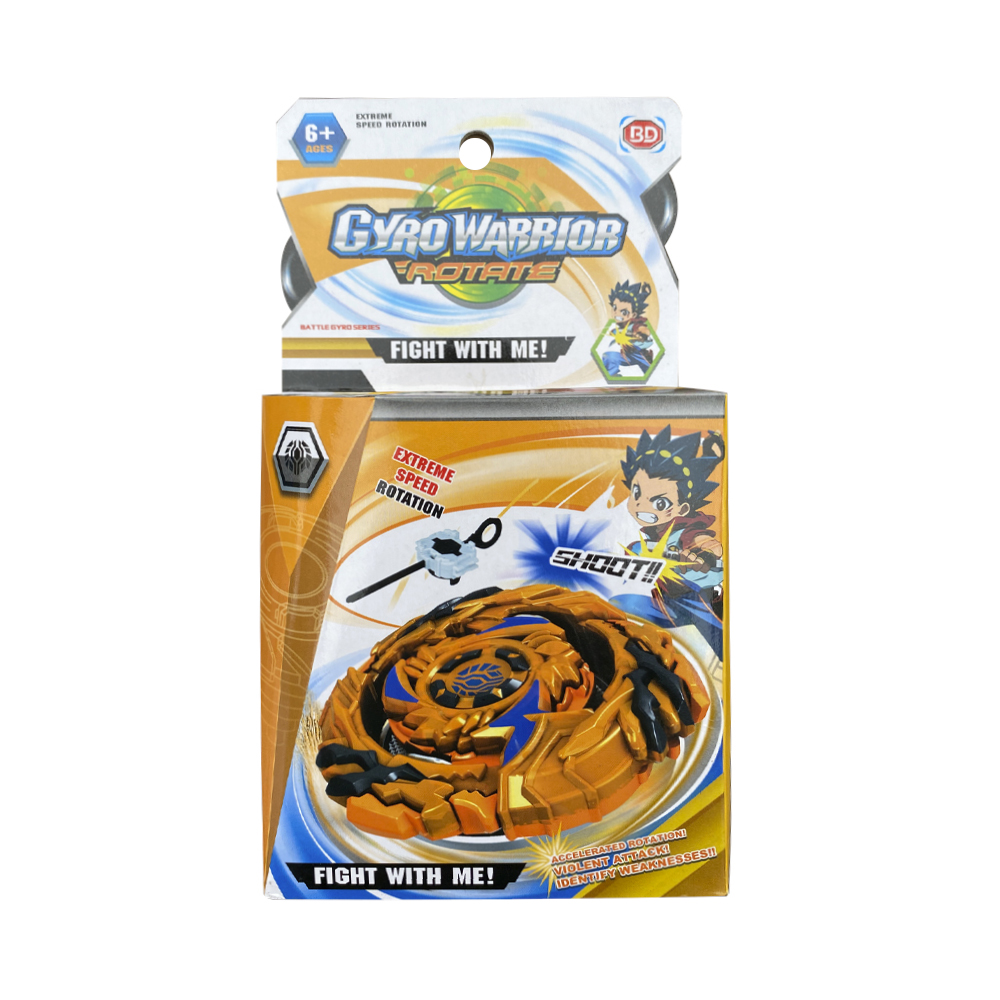JUGUETE PARA NIÑOS LANZADOR GYRO WARRIOR ROTATE AMARILLO - 4