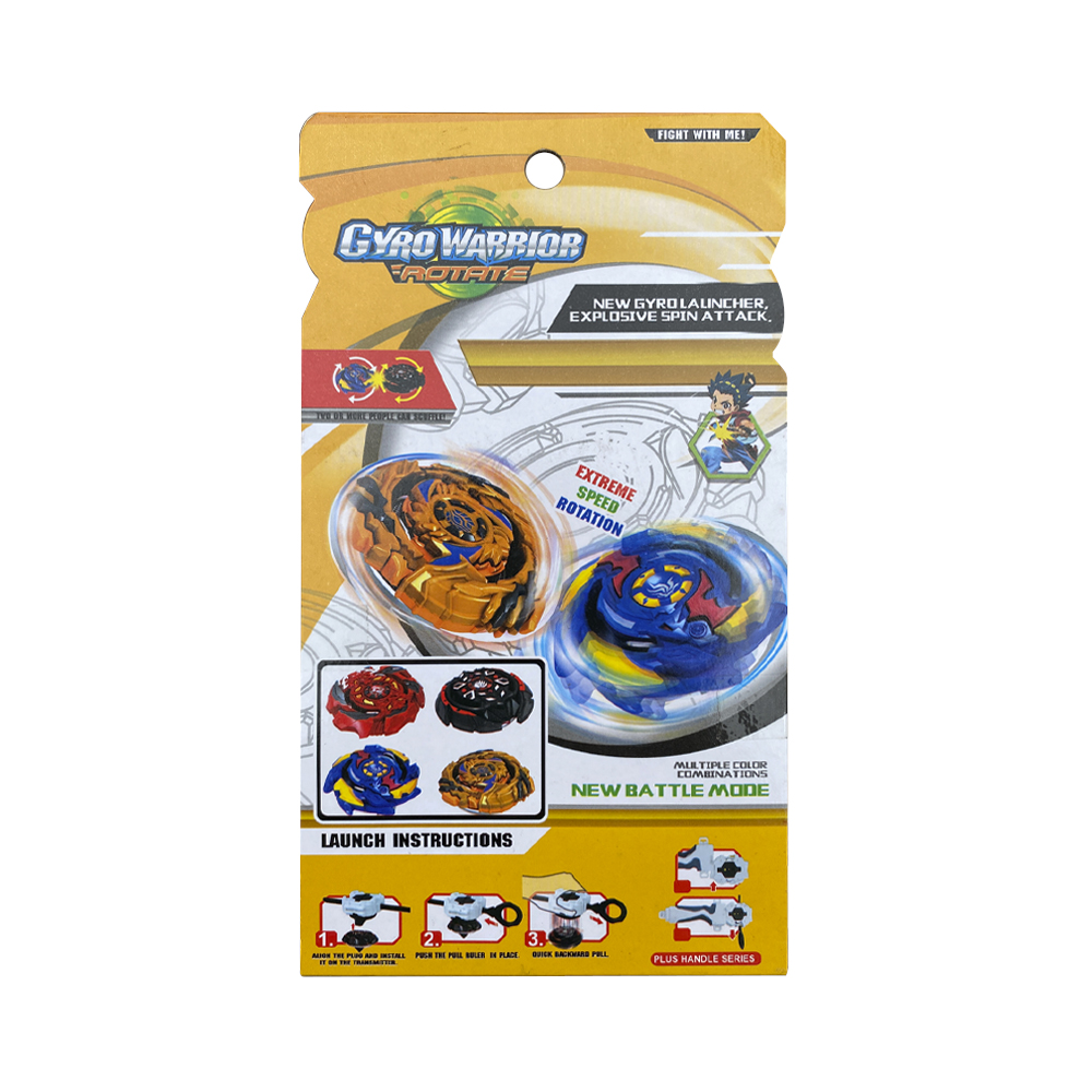 JUGUETE PARA NIÑOS LANZADOR GYRO WARRIOR ROTATE AMARILLO - 5