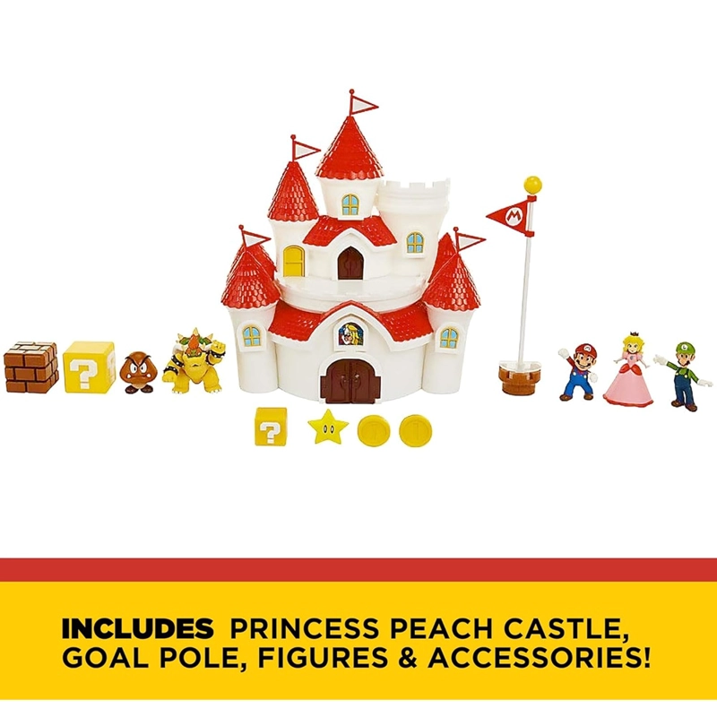 PLAYSET SUPER MARIO CASTILLO REINO CHAMPIÑON +5 PERSONAJES - 3
