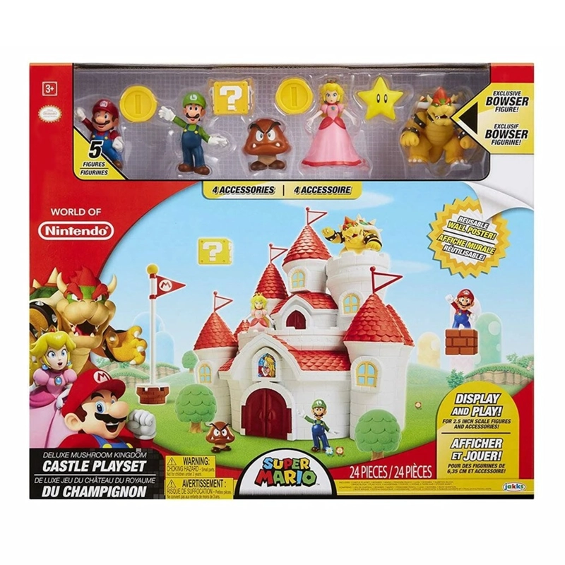 PLAYSET SUPER MARIO CASTILLO REINO CHAMPIÑON +5 PERSONAJES - 4