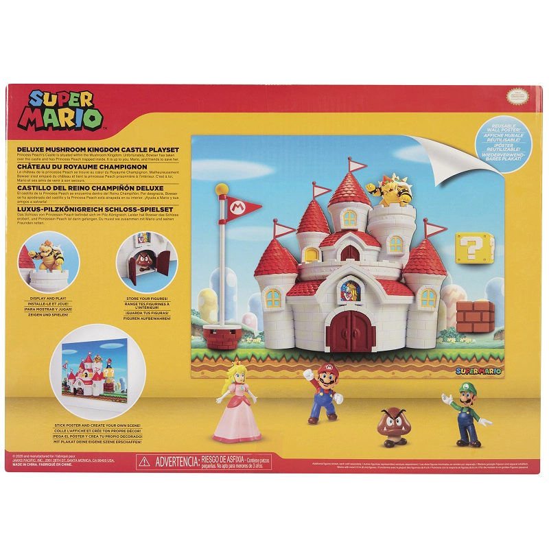 PLAYSET SUPER MARIO CASTILLO REINO CHAMPIÑON +5 PERSONAJES - 5