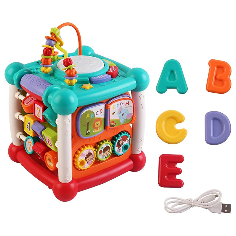 JUGUETE CUBO MUSICAL INTERACTIVO 6-EN-1 CON BLUETOOTH - 2
