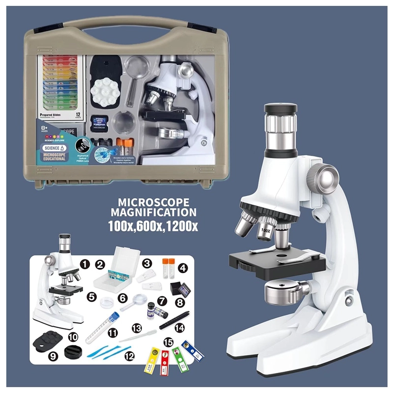 SET MICROSCOPIO DELUXE EN MALETIN CON ACCESORIOS - 2