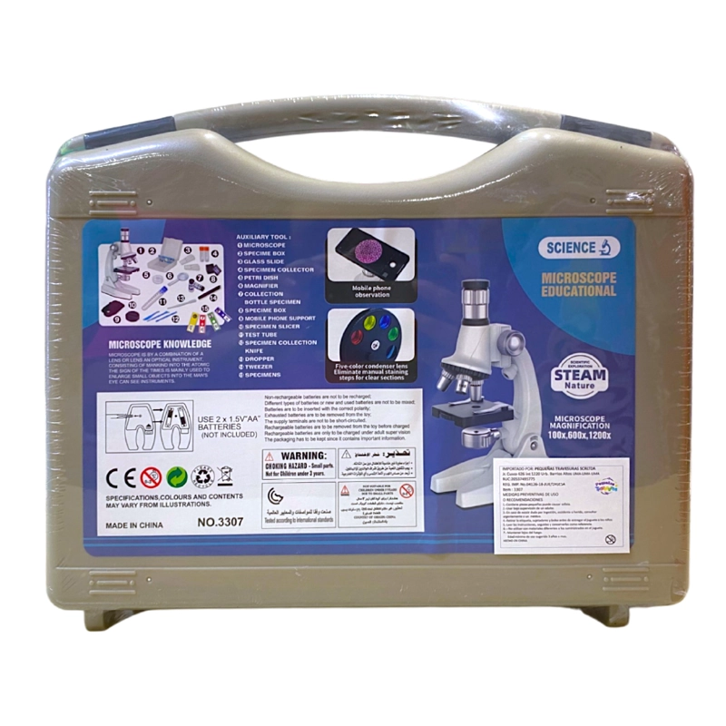 SET MICROSCOPIO DELUXE EN MALETIN CON ACCESORIOS - 4