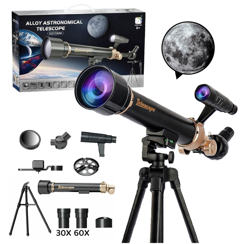 TELESCOPIO ASTRONÓMICO PARA NIÑOS CON TRIPODE Y ACCESORIOS - 1