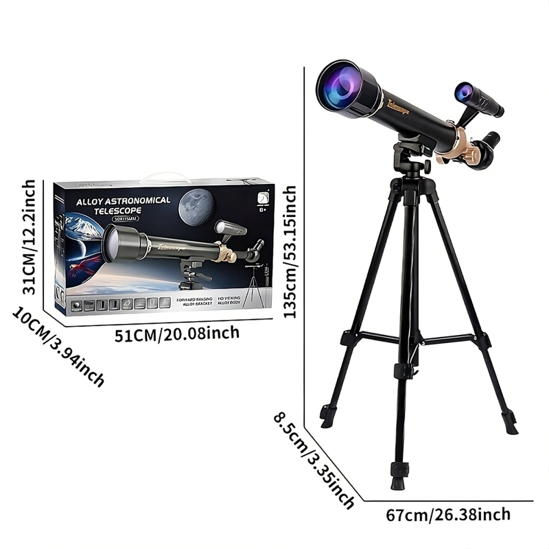 TELESCOPIO ASTRONÓMICO PARA NIÑOS CON TRIPODE Y ACCESORIOS - 2
