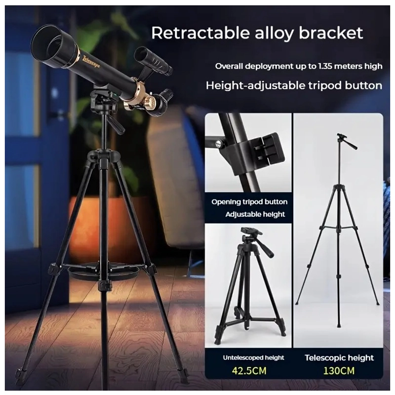 TELESCOPIO ASTRONÓMICO PARA NIÑOS CON TRIPODE Y ACCESORIOS - 3