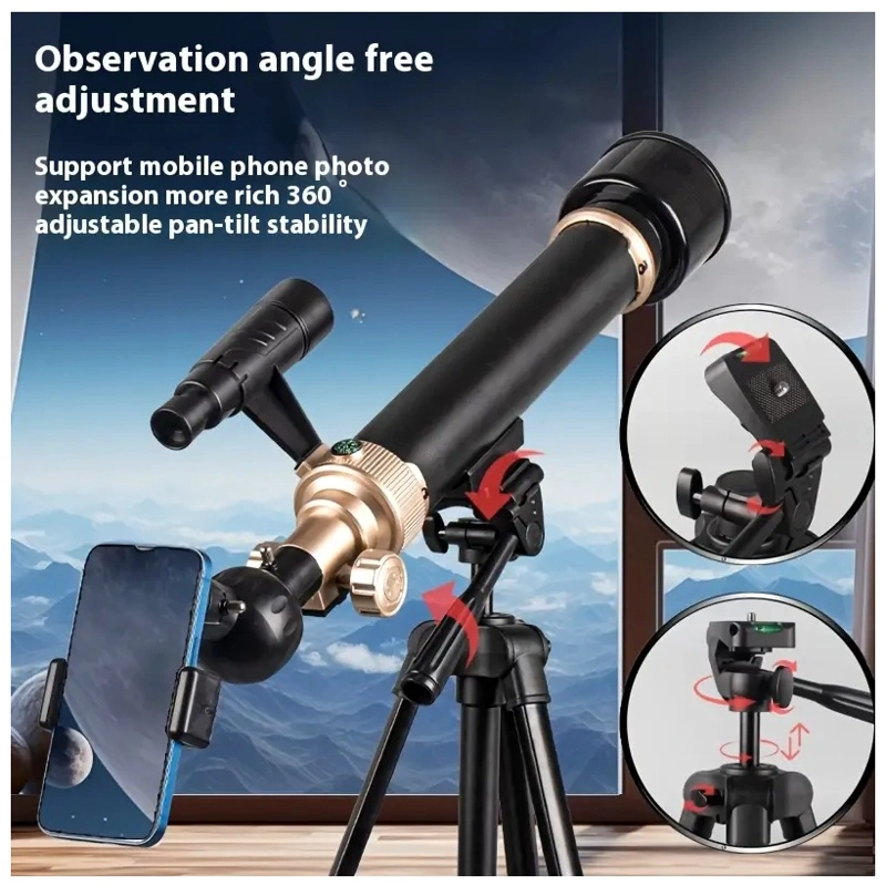 TELESCOPIO ASTRONÓMICO PARA NIÑOS CON TRIPODE Y ACCESORIOS - 7