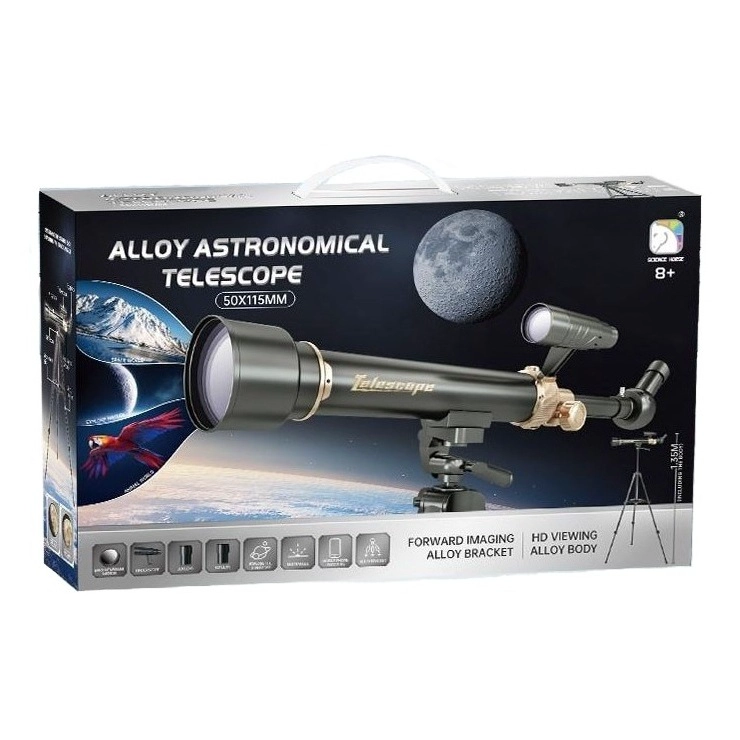 TELESCOPIO ASTRONÓMICO PARA NIÑOS CON TRIPODE Y ACCESORIOS - 8