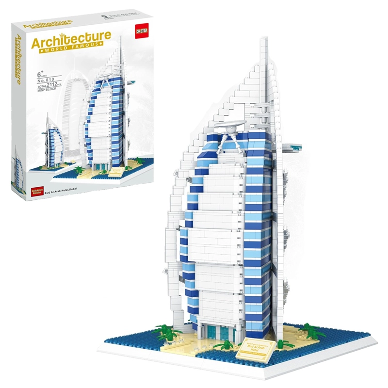 BLOQUES ARQUITECTURA - HOTEL BURJ AL ARAB - DUBAI UAE 2112PCS - 1