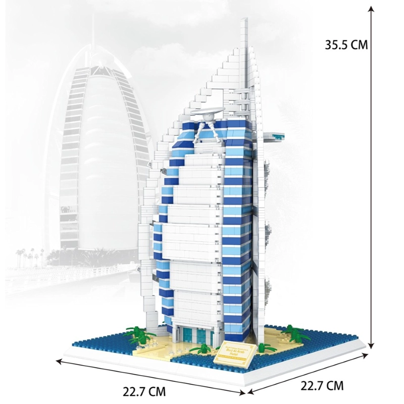 BLOQUES ARQUITECTURA - HOTEL BURJ AL ARAB - DUBAI UAE 2112PCS - 2