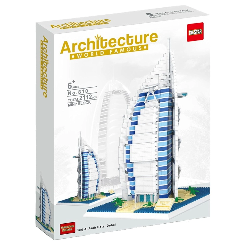 BLOQUES ARQUITECTURA - HOTEL BURJ AL ARAB - DUBAI UAE 2112PCS - 3