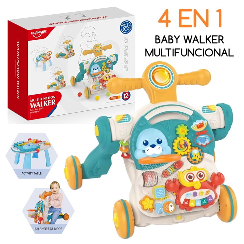 CAMINADOR MULTIFUNCIONAL 4 EN 1 CELESTE MUSICAL PARA BEBES - 1