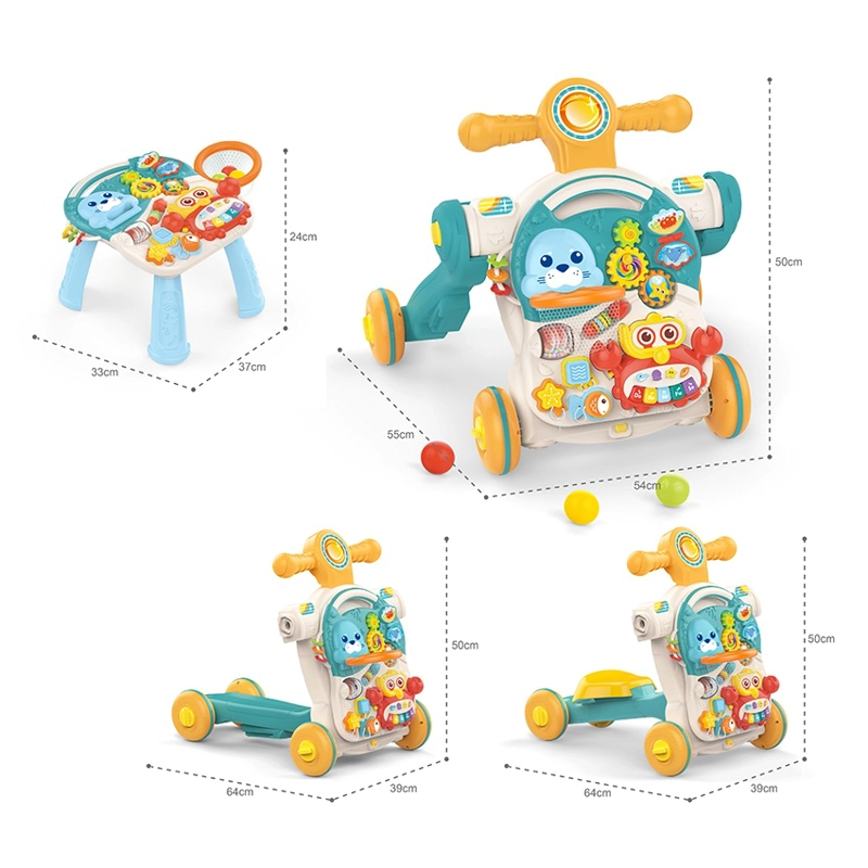 CAMINADOR MULTIFUNCIONAL 4 EN 1 CELESTE MUSICAL PARA BEBES - 7