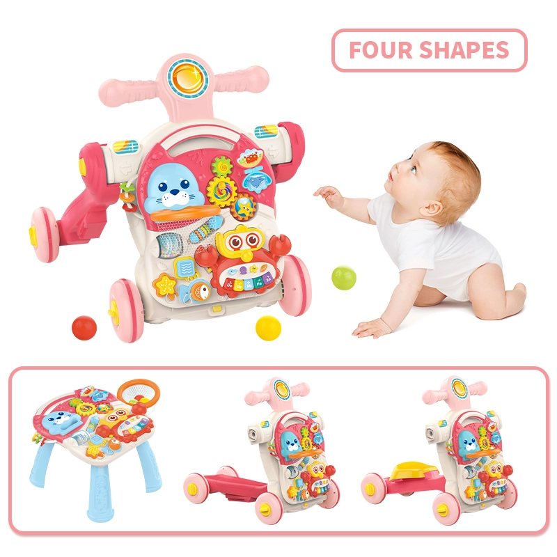 CAMINADOR MULTIFUNCIONAL 4 EN 1 ROSADO MUSICAL PARA BEBES - 2