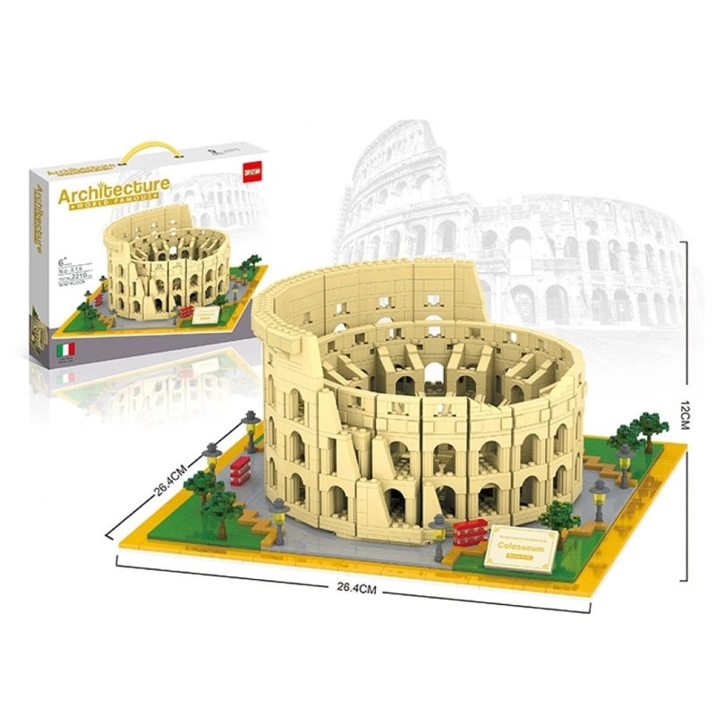 BLOQUES ARQUITECTURA - EL COLISEO ROMANO ITALIA 1953 PCS - 4