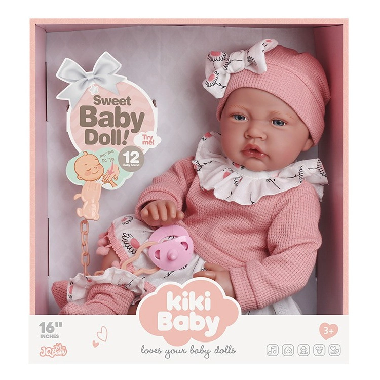 MUÑECA TIPO REBORN KIKI BABY 40 CM +12 SONIDOS - 1