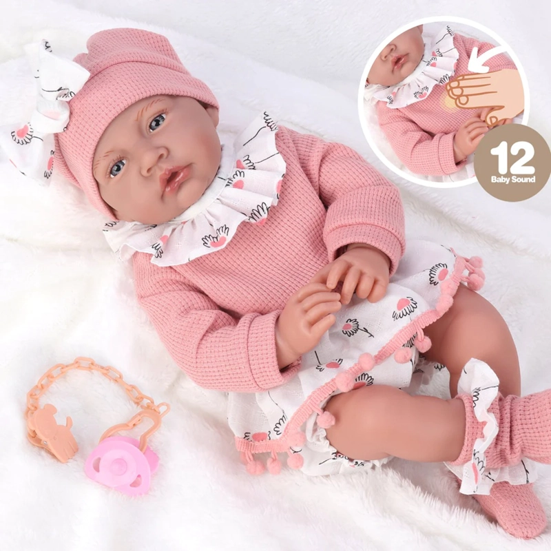 MUÑECA TIPO REBORN KIKI BABY 40 CM +12 SONIDOS - 2
