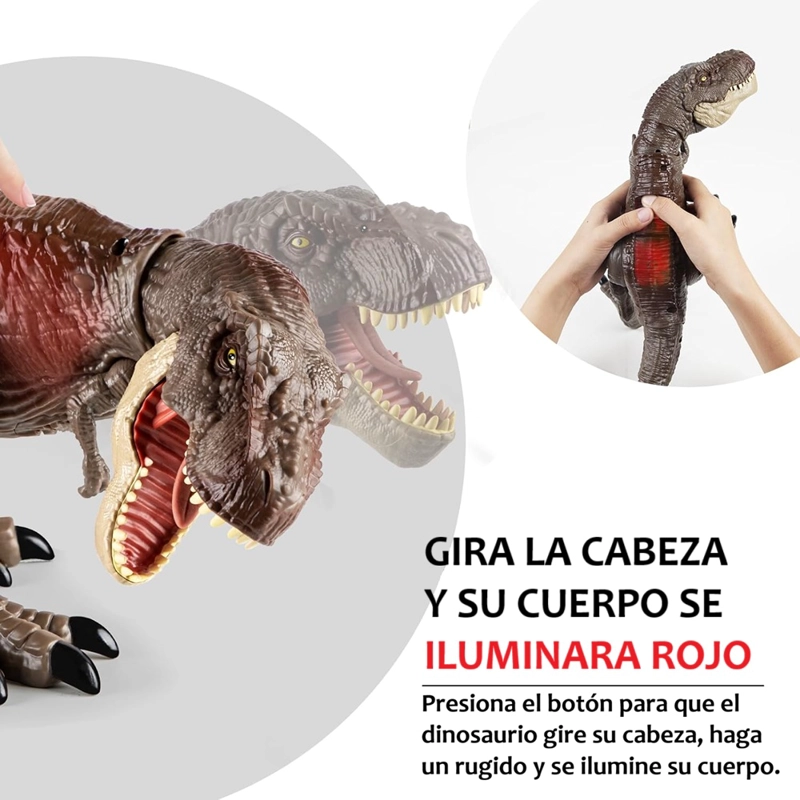 JUGUETE DINOSAURIO TYRANNOSAURUS REX CON LUCES Y SONIDOS - 2