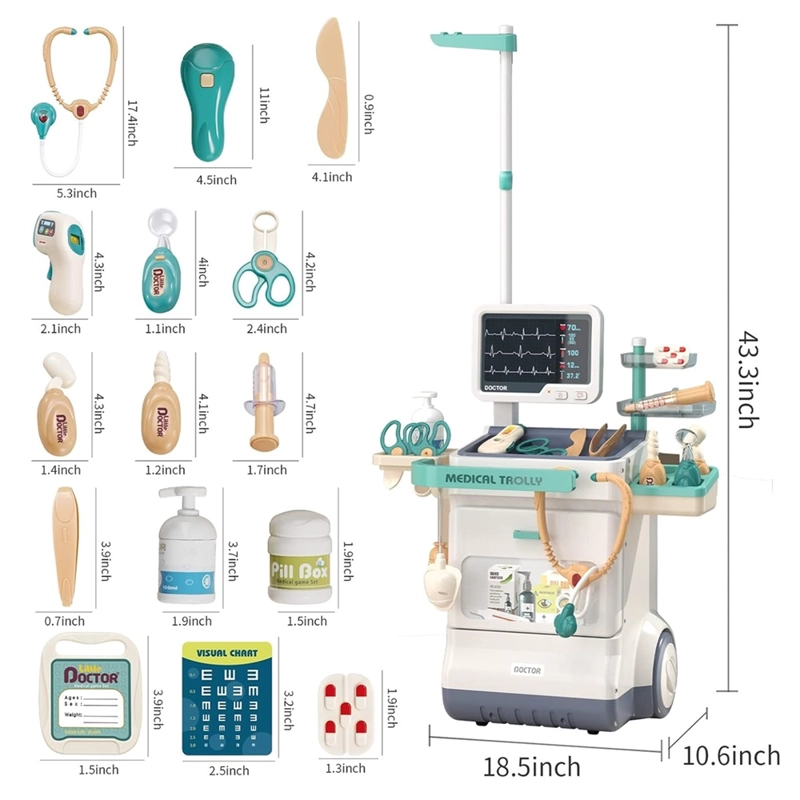 ESTACIÓN MEDICA CARRITO DE DOCTOR CON X-RAY PARA NIÑOS - 2