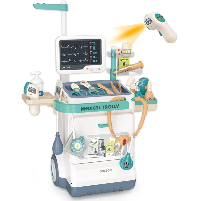 ESTACIÓN MEDICA CARRITO DE DOCTOR CON X-RAY PARA NIÑOS - 6