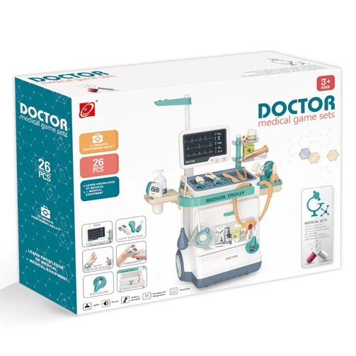 ESTACIÓN MEDICA CARRITO DE DOCTOR CON X-RAY PARA NIÑOS - 7