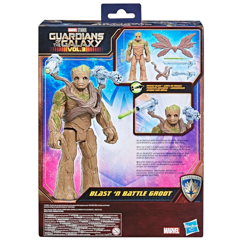 GUARDIANES DE LA GALAXIA GROOT BLAST N’ BATTLE 29 CM - 6
