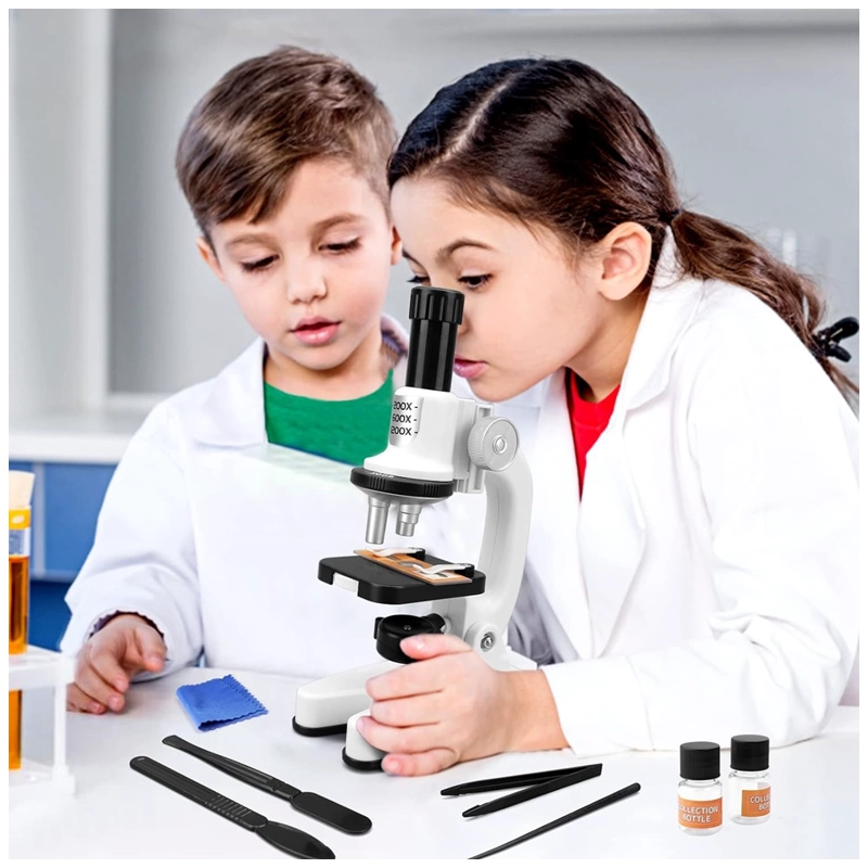 SET MICROSCOPIO PARA NIÑOS CON LUZ LED +15 ACCESORIOS - 4