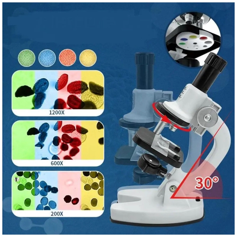 SET MICROSCOPIO PARA NIÑOS CON LUZ LED 30 ACCESORIOS - 3