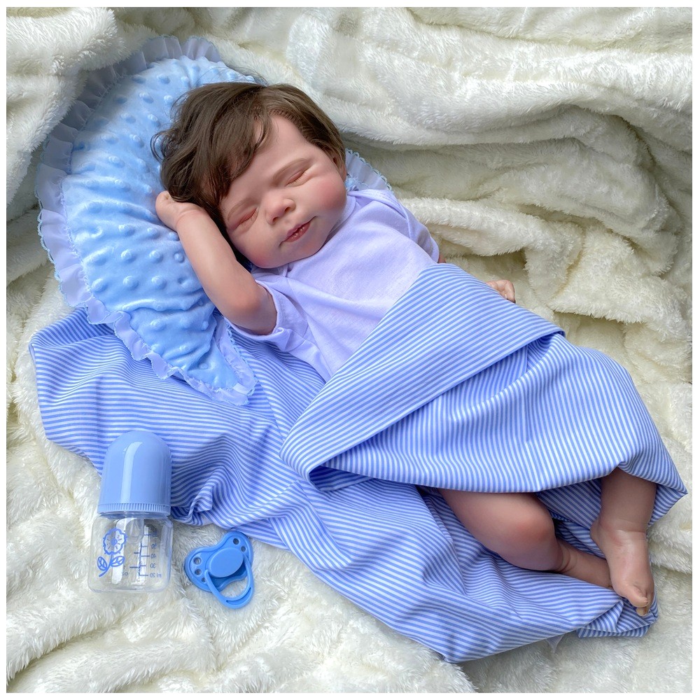 MUÑECA REBORN RECIÉN NACIDO PASCAL VINILO SILICONADO 55 CM - 1