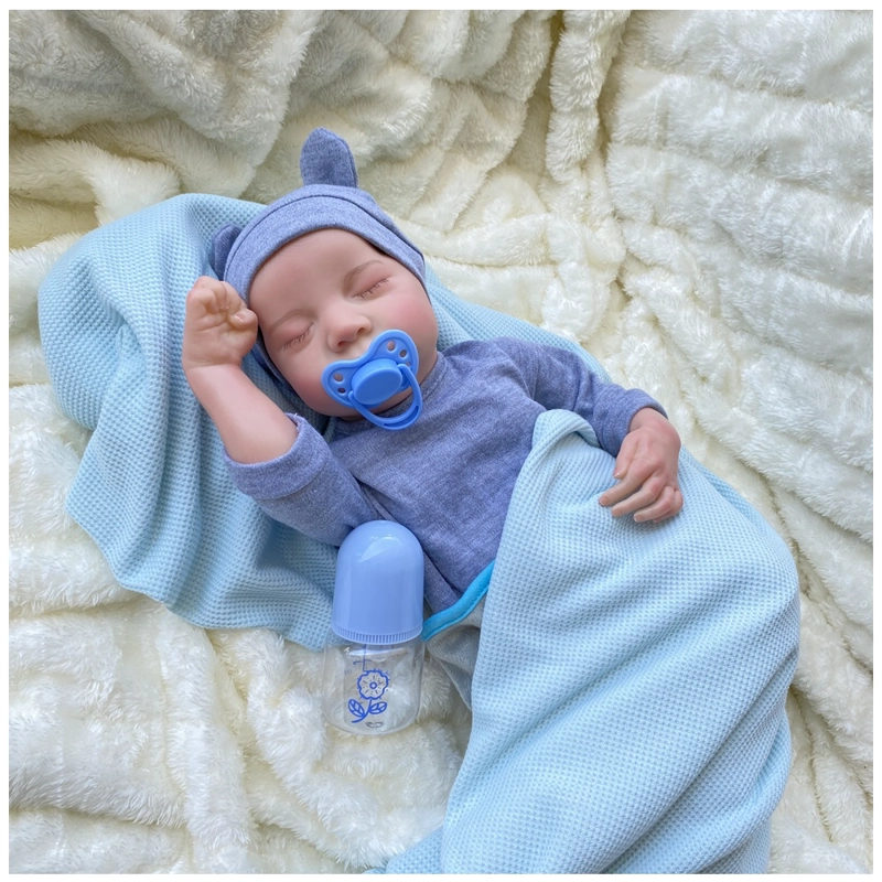 MUÑECA REBORN RECIÉN NACIDO LEVI VINILO SILICONADO 45 CM - 2