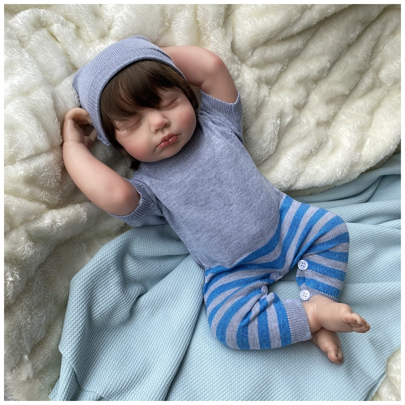 MUÑECA REBORN RECIÉN NACIDO LALO VINILO SILICONADO 45 CM - 1