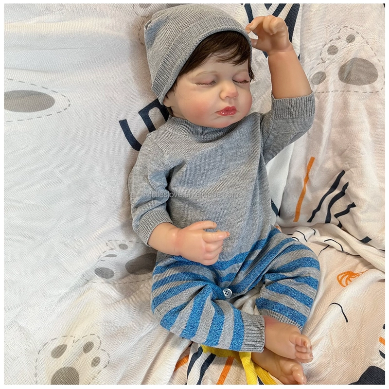 MUÑECA REBORN RECIÉN NACIDO LALO VINILO SILICONADO 45 CM - 6