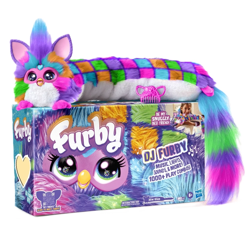 PELUCHE FURBY INTERACTIVO DJ FURBY NEON STAR MORADO - 1