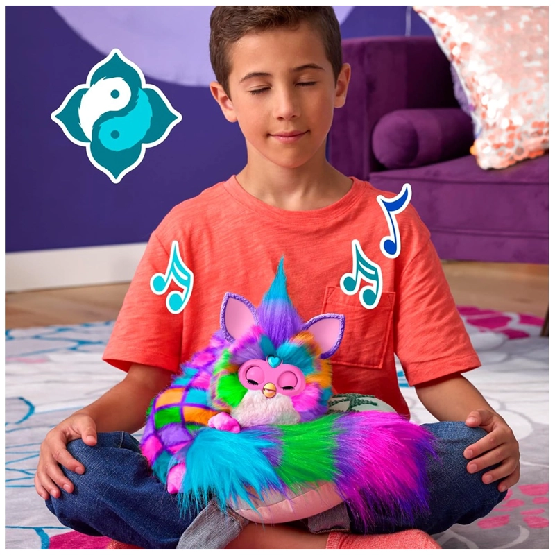 PELUCHE FURBY INTERACTIVO DJ FURBY NEON STAR MORADO - 6