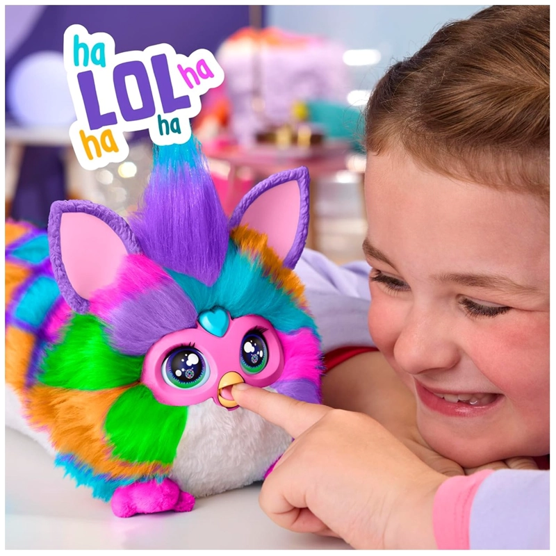 PELUCHE FURBY INTERACTIVO DJ FURBY NEON STAR MORADO - 7