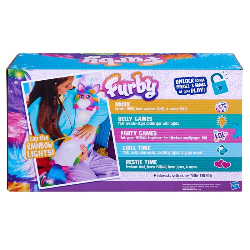 PELUCHE FURBY INTERACTIVO DJ FURBY NEON STAR MORADO - 8