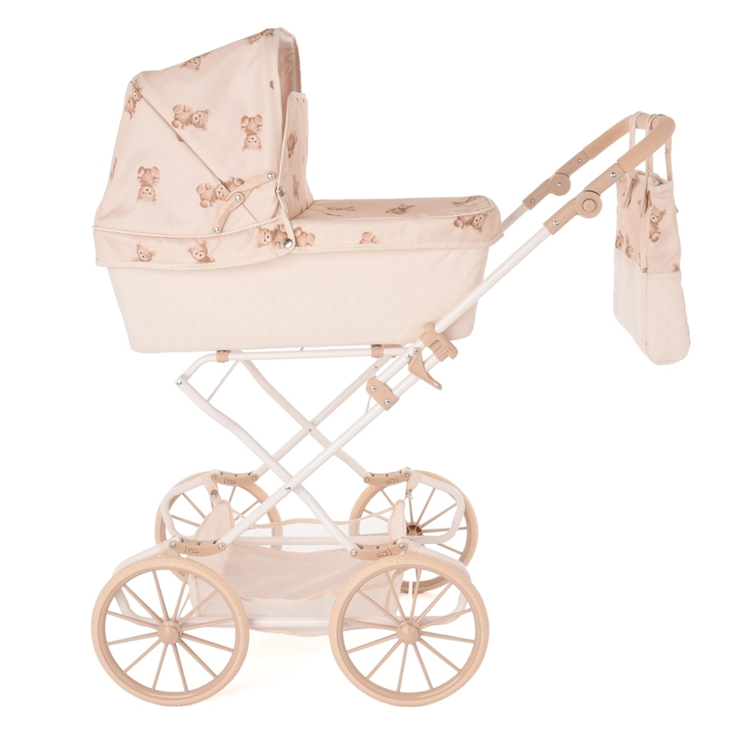 COCHE PARA MUÑECAS ROMA PRAMS TEDDY REBORN CON PARASOL - 2