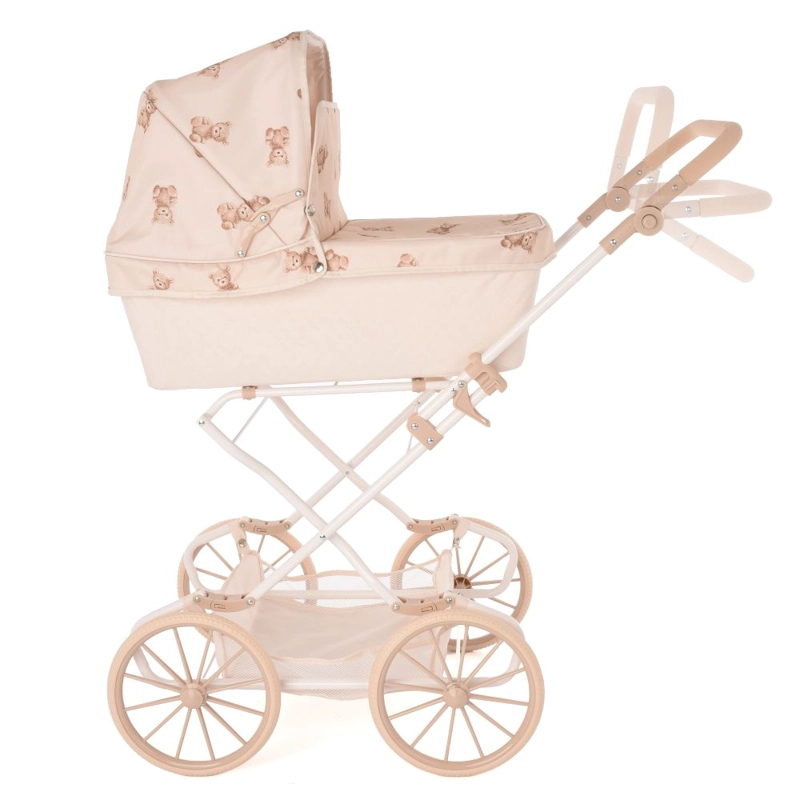 COCHE PARA MUÑECAS ROMA PRAMS TEDDY REBORN CON PARASOL - 5