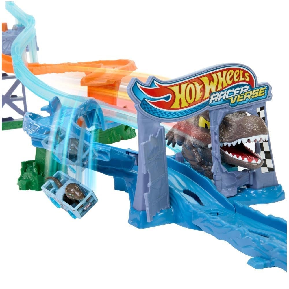 PISTA HOT WHEELS JURASSIC WORLD REBIRTH SPINOSAURUS VS VELOCIRAPTOR - 3