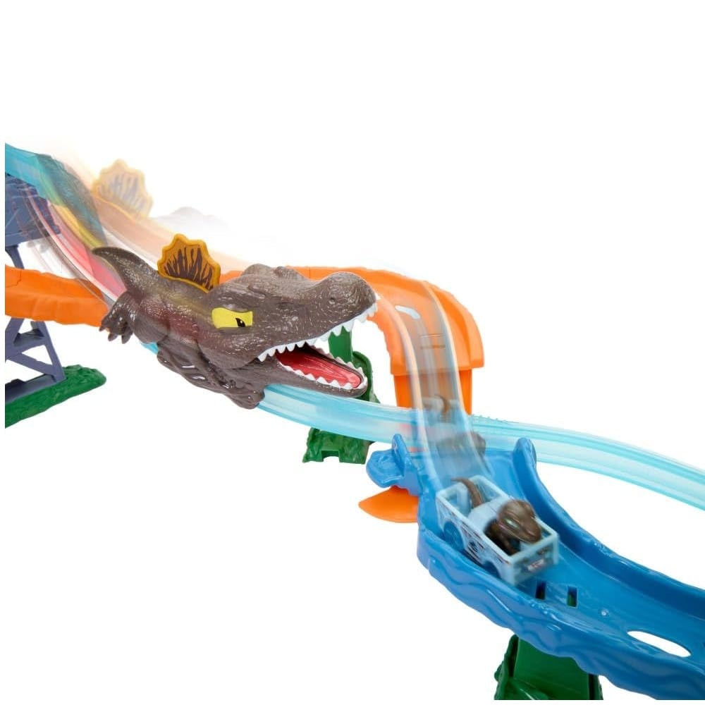 PISTA HOT WHEELS JURASSIC WORLD REBIRTH SPINOSAURUS VS VELOCIRAPTOR - 4