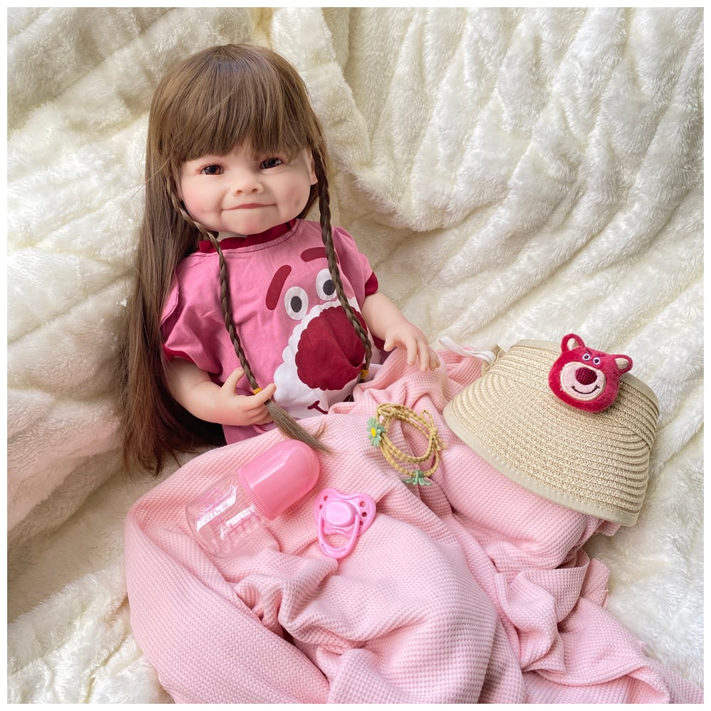 MUÑECA REAL REBORN RAYA TRAJE LOTSO CUERPO VINILO 55CM - 2
