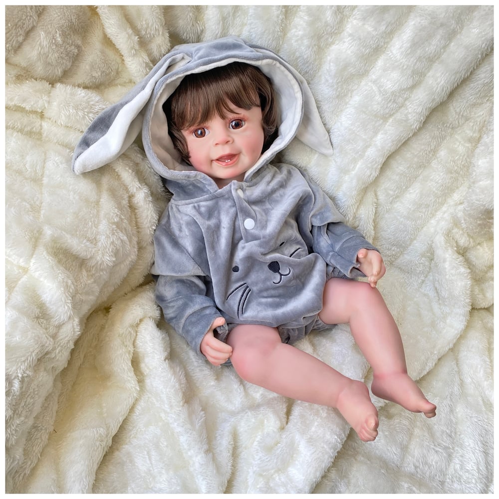 MUÑECA REBORN RECIÉN NACIDO LIAM VINILO SILICONADO 55CM - 1