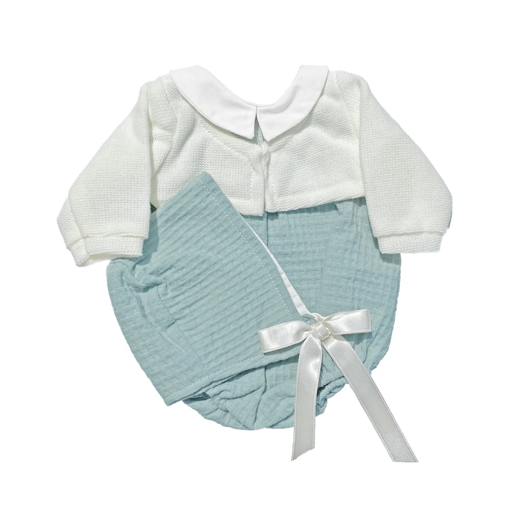 ROPA ANTONIO JUAN PARA MUÑECAS REBORN 42CM - BODY VERDE Y CHOMPITA - 1