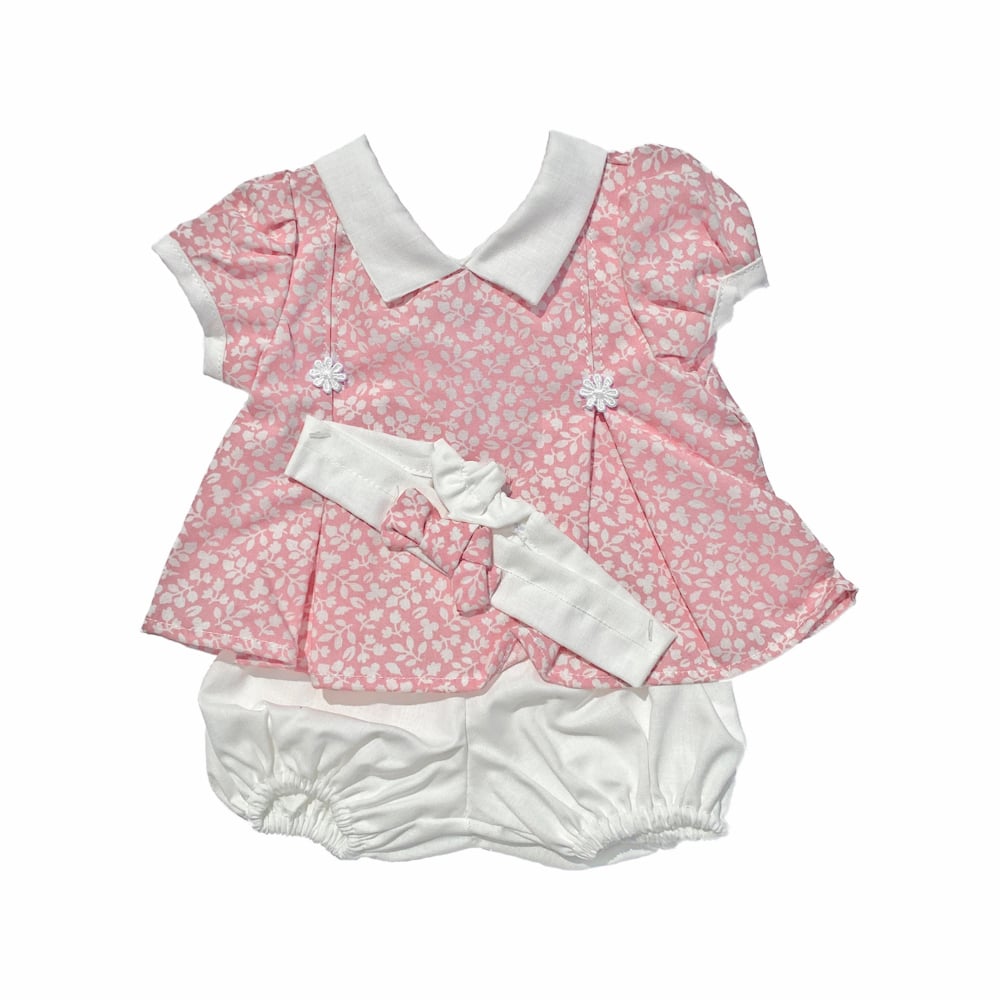 ROPA ANTONIO JUAN PARA MUÑECAS REBORN 42CM - BLUSA ROSA FLORES - 1