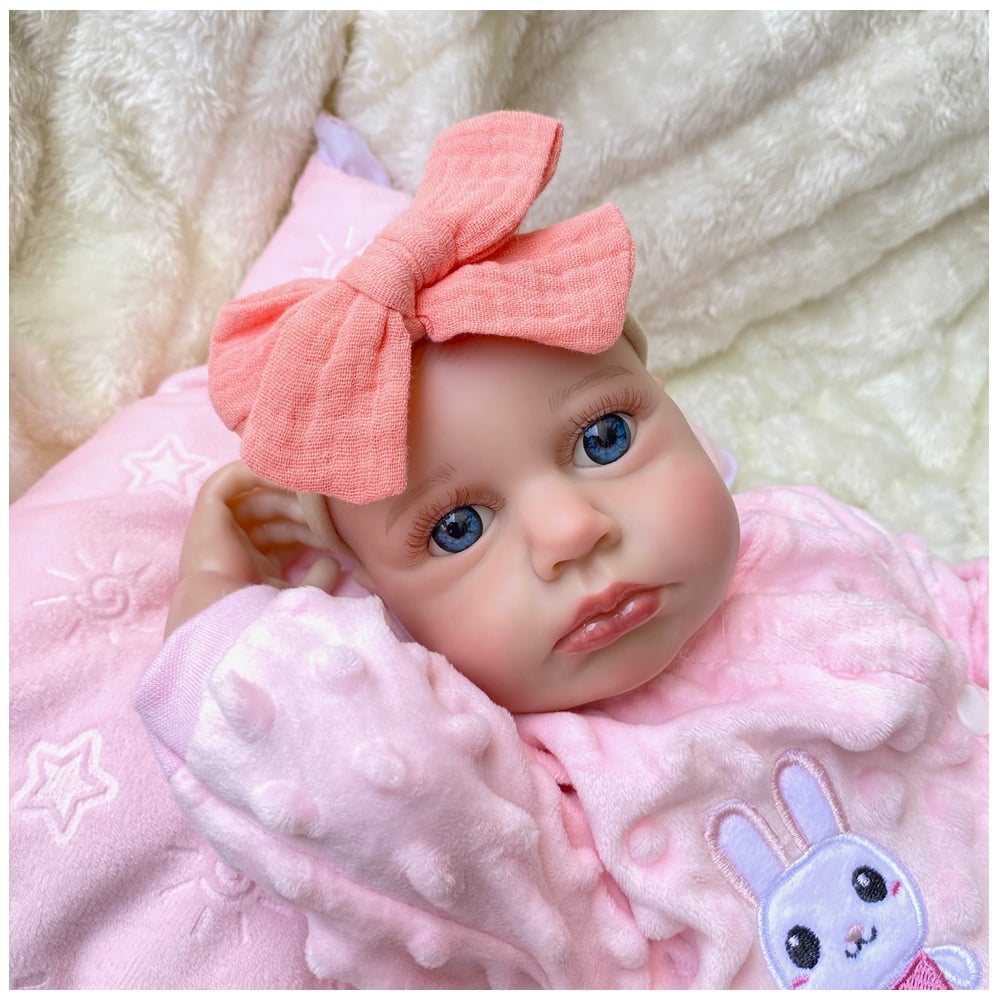 MUÑECA REBORN RECIÉN NACIDA LULÚ VINILO SILICONADO 45CM - 2