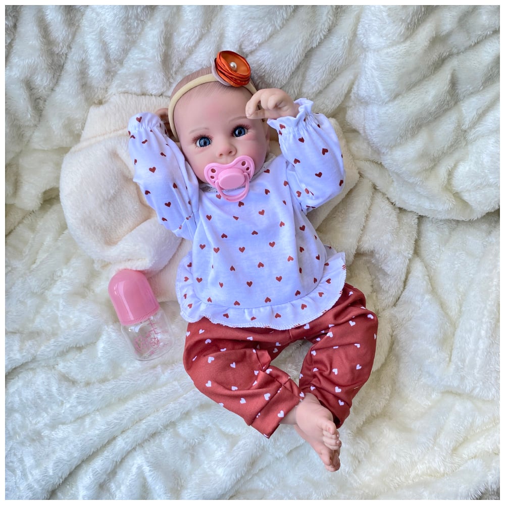 MUÑECA REBORN RECIÉN NACIDA BETTY VINILO SILICONADO 45 CM - 1