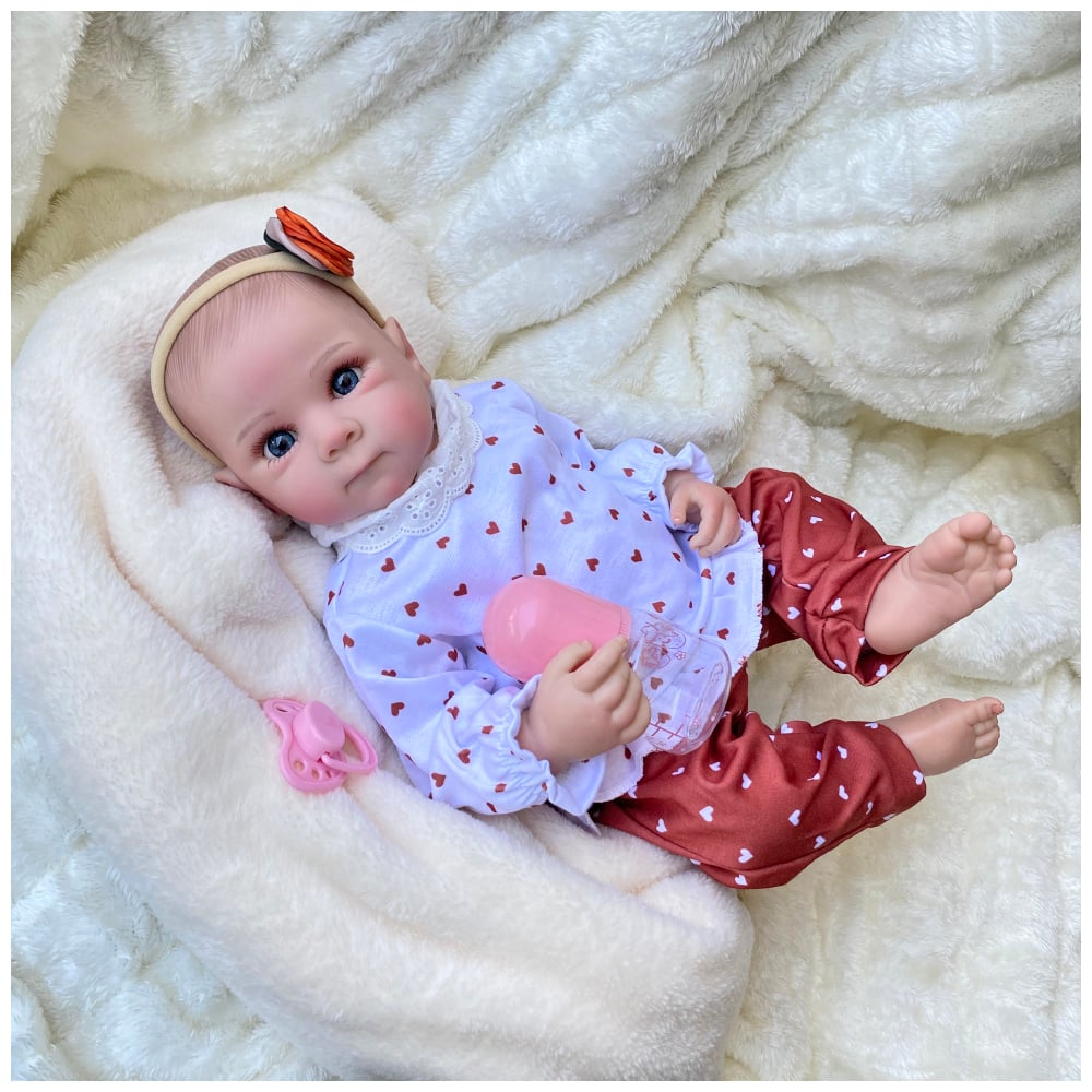 MUÑECA REBORN RECIÉN NACIDA BETTY VINILO SILICONADO 45 CM - 2