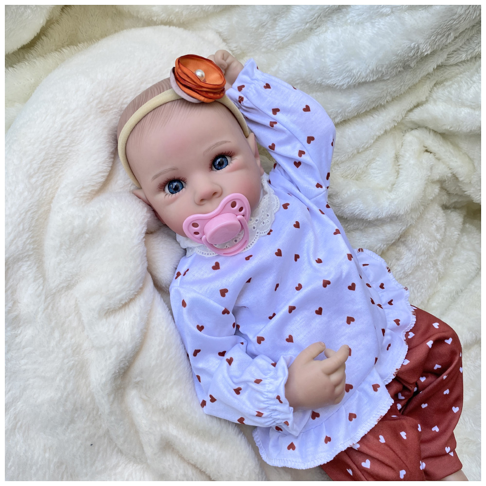 MUÑECA REBORN RECIÉN NACIDA BETTY VINILO SILICONADO 45 CM - 4