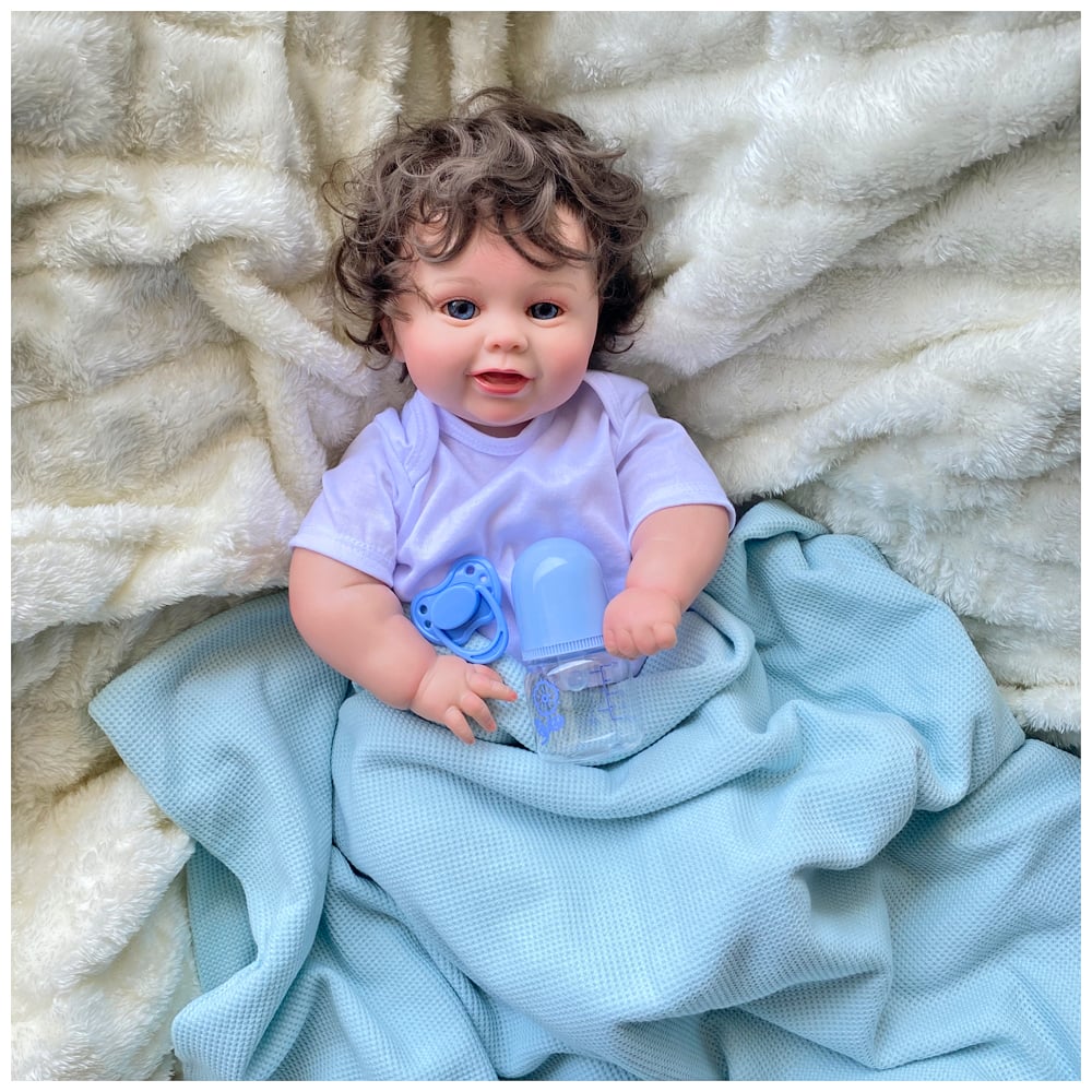MUÑECA REBORN RECIÉN NACIDO KODI VINILO SILICONADO 50 CM - 4